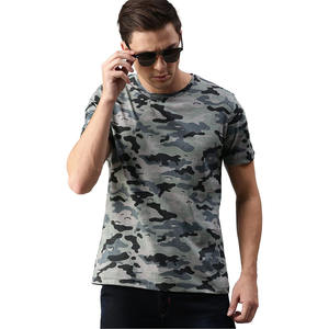T-shirt personnalisé imprimé camouflage pour homme, vêtement de sport, fitness, extérieur, tactique, désert, vente en gros, respirant - Product Image 3