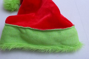 Chapeau de fête de Noël avec logo personnalisé Chapeau de Noël confortable en velours vert pour adultes et enfants - Product Image 4
