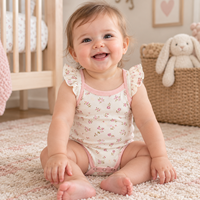 Combinaison bébé 100% coton, lot de 3, sans manches, été, unisexe