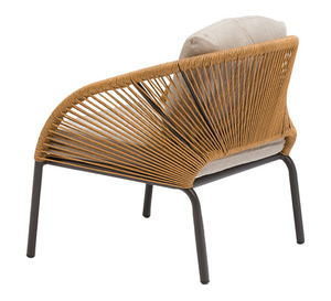 Sofá de 4 plazas para exteriores con tejido de ratán tejido a mano y cojines suaves, perfecto para una vida de patio elegante y cómoda - Product Image 5