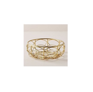 Classic Home Tabletop Fresh Fruit <b>Storage</b> <b>Basket</b> Vintage Metal <b>Wire</b> Gold Color Fruit <b>Basket</b> in Reasonable Price - Product Image 1