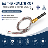 Generador Termopilas para Quemadores de Gas y Piezas de Calderas, Sensor de Llama Piloto de 750mV para Chimeneas de Gas, Calentadores de Agua y Hornos - Pieza de Repuesto