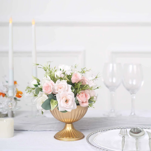 Amazon Vases Vase à fleurs décoratif vintage Pot en métal doré pour centre de table de mariage Pot à fleurs fait à la main pour la maison et le bureau - Product Image 1