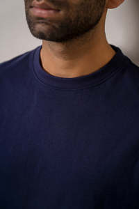 Camisetas transpirables de secado rápido con logotipo privado de Color azul marino para hombre, nueva colección, camiseta sublimada de Color personalizada a la moda para hombre - Product Image 5