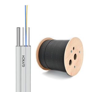 Al aire libre 1KM G657A2 GJYXCH Cable de comunicación de 2 hilos Cable de acero Equipo de <span class=keywords><strong>fibra</strong></span> óptica Cable de caída plana Precio - Product Image 1