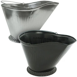 Seau à charbon traditionnel en fer léger vert foncé, accessoires de jardin d'extérieur pour foyers - Product Image 2