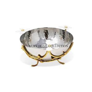 Bols de service en laiton de luxe avec des finitions polies et des formes contemporaines parfaits pour ajouter de l'élégance aux tables à manger modernes - Product Image 2