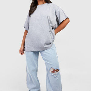 Camiseta de Cuello Redondo para Mujer, Talla Grande, Holgada, de Poliéster/Algodón Ecológico, de Secado Rápido y Transpirable, Personalizable al por Mayor - Product Image 6