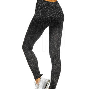 Leggings deportivos transpirables de cintura alta para mujer, nuevo diseño personalizado con patrón sólido - Product Image 2