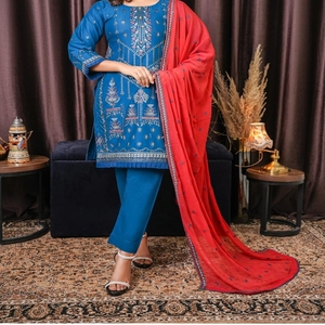 Respirant vert couleur femmes Maxi style Shalwar Kameez au meilleur prix et à bas quantité minimale de commande sur mesure femmes robes 2025 - Product Image 5