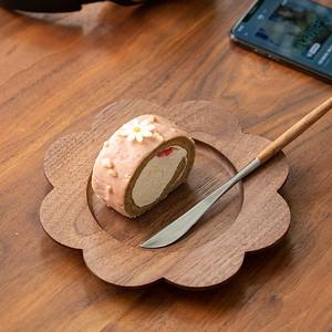 Assiettes à gâteaux en bois Ramadan assiette en bois acacia massif plats de service pour table à manger - Product Image 5