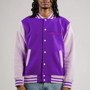 Veste universitaire en cuir personnalisable pour homme de haute qualité, broderie en chenille, col montant, logo frontal, design réversible imperméable - Product Image 1