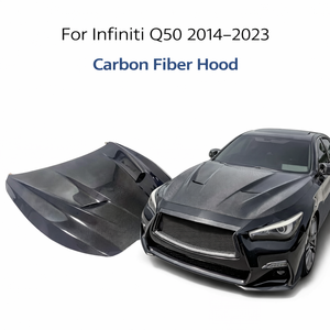 Kap Mesin Serat Karbon OEM Fit Q50 untuk INFINITI Q50, Upgrade Serat Karbon Asli, Pengurangan Berat, Kap Mesin INFINITI Q50 - Product Image 1