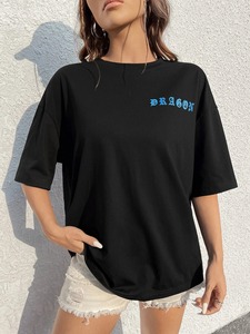 Nuevo diseño de camisetas de manga corta para mujer Slim Fit Low MOQ Mujeres Camisetas elegantes de moda - Product Image 6