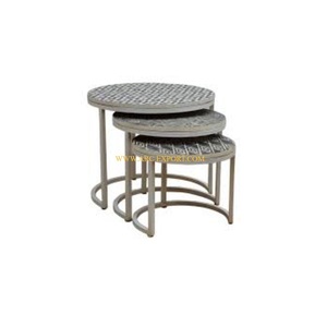 Hoteles decorativos de lujo y muebles de cafetería mesas anidadas mármol y Metal oro pulido hecho a mano nueva llegada Mesa anidada - Product Image 3