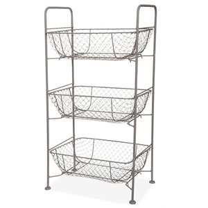 Triple Display Wire <b>Basket</b> Metal <b>Basket</b> for Kitchen Organization - Storage <b>Baskets</b> for Fruits and Vegetables, and Snacks - Product Image 1