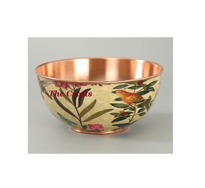 Bol à salade en cuivre avec poignées, design fabuleux, bol multifonctionnel, vaisselle pour la maison et l'hôtel, ensemble de deux bols à dattes - Product Image 3