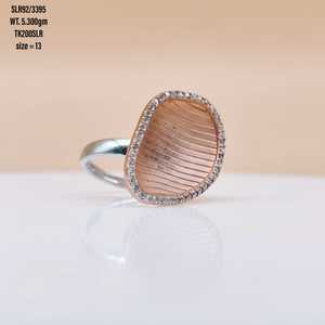 Belle bague en argent sterling 925 personnalisée, bague de fiançailles en zircon cubique tendance pour femmes - Product Image 1