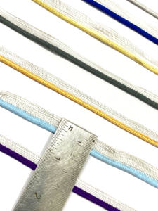 Wholesale Eco-Friendly Coated High Tenacity Flat Patterned Bias Trim Silver Gold Metallic Lurex <b>Piping</b> <b>Cord</b> for Bags Shoes Home - Product Image 3