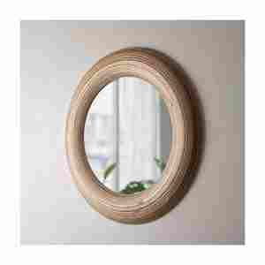 Espejo enmarcado hecho a mano de Venta caliente Marco de madera redondo moderno Fabricación india con calidad superior - Product Image 5