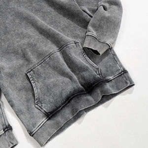 Hot Selling <b>Men</b> Acid Washed <b>Hoodies</b> Quickdry Breathable Lightweight Custom Made Logo Printing Streetwear <b>Hoodies</b> For <b>Men</b> - Product Image 6