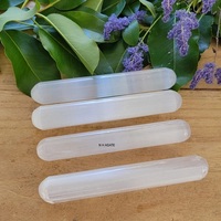 Varita de masaje de selenita vaginal de cristal Reiki de la mejor calidad al por mayor varita curativa pulida con piedras preciosas talladas Amor de hadas