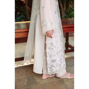 Conjunto de 3 Piezas de Chifón con Bordado Láser y Organza para Primavera/Verano - BIC-4904 - Product Image 4