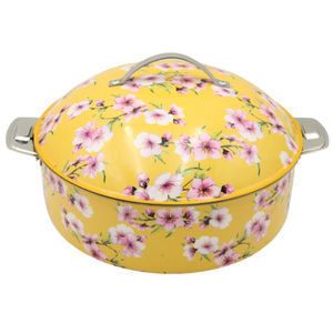 Casserole vintage à motifs floraux peinte à la main pour la cuisine et la décoration de la maison. - Product Image 5