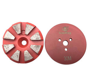 Outil diamanté <span class=keywords><strong>à</strong></span> fixation par vis M6 en métal de 76 mm (3 pouces) avec 8 segments biseautés pour le meulage des sols en <span class=keywords><strong>béton</strong></span> - Product Image 2