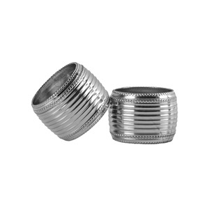 Nouveau rond de serviette de conception de finition argentée meilleur pour la vaisselle vaisselle porte-serviettes en métal solide Design Royal décor d'intérieur - Product Image 3