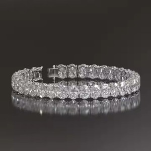 14K Gold , silver , <b>rose</b> gold Lab Grown CVD round Diamond Moissanite Bracelet for Christmas Gift - Product Image 5