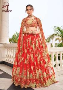 Lehenga Choli en faux georgette imprimé numérique, nouvelle collection, best-seller, tenue glamour pour femmes, prêt à porter - Product Image 3