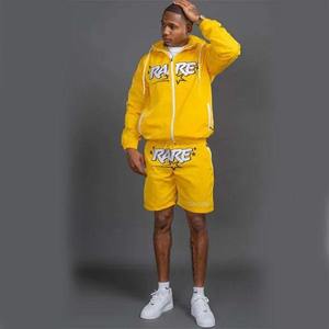 Survêtements coupe-vent respirants pour la formation des hommes fermeture élastique en plein air deux pièces dessin ensembles en Nylon pour hommes - Product Image 6