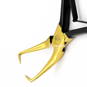 Pinzas para Extensiones de Cabello con Punta Curva, Herramienta para Microperlas, Agarre Antideslizante para Anillos Nano, Uso Profesional en Salón y DIY - Product Image 2