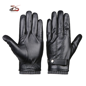 Gants d'hiver coupe-vent en cuir imperméable du Pakistan - Product Image 4