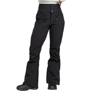 Pantalones de esquí para mujer con producción OEM personalizada Impresión de logotipo de material transpirable impermeable y opciones de etiqueta privada - Product Image 1