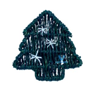 Ornement de Noël artisanal en jonc de mer et rotin, couleur naturelle, taille personnalisée, pour la décoration festive du salon - Product Image 2