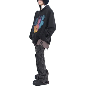 Sweats à capuche personnalisés pour hommes et femmes, polaire, pull-over, hiver, chaud, streetwear, style décontracté, manches longues, broderie de haute qualité, impression - Product Image 4