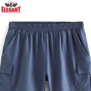 Pantalones de jogging de nailon con bolsillo Logotipo personalizado Pantalones cortos de entrenamiento de verano para hombres Estilo sólido Casual por Elegant Sports - Product Image 2