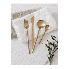 Ensemble de 32 couverts en laiton Cuillères de meilleure qualité Fourchette et couteau Cuillère à couverts en acier miroir au prix de gros - Product Image 6