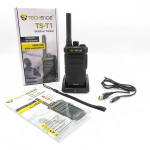 Walkie Talkie TechSide TS-T1AU+2 con Precio de Fábrica, Sin Licencia PMR446, 16 Canales, IP54, VOX, USB Tipo-C, Carga Rápida, Clonación Wi-Fi - Product Image 6