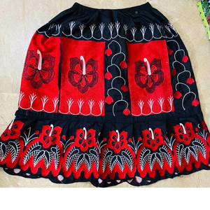 Hot Selling Women Elastic Solid Color High Waist <b>Short</b> <b>Skirts</b> <b>Pleated</b> Embroidery Mini <b>Skirts</b> For Women Lower Hem Casual Style - Product Image 4