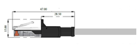 RJ 45 UTP CAT 6 Cable de conexión industrial de PVC de cobre Cable gris 1 metro