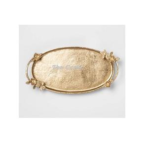 Plateau de service en aluminium couleur argent pour servir des collations, des desserts, plateau de service de qualité supérieure pour le thé et le café avec une qualité de luxe - Product Image 2