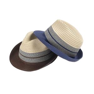 Chapeau Fedora en paille - Chapeau Panama en feutre pour homme 2025 à bord court avec ruban - Product Image 1