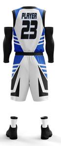 Latest Design Unisex Basketball Uniform Sets Sublimated Quick Dry Plus Size Anti-Bacterial UV OEM Service for Adults - Product Image 3