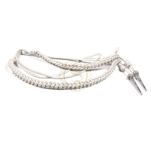 Fil de bullion recyclé, aiguillette, étiquettes argentées |   Uniformes de cérémonie à bordure tissée avec logo imprimé sur mesure (vente en gros) - Product Image 1