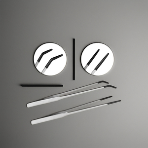 ปลายยางนุ่ม สแตนเลสสตีล แหนบป้อนอาหารแบบมืออาชีพแบบยาว ใช้ซ้ำได้ - Product Image 1