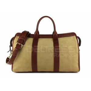 กระเป๋าเดินทางสำหรับผู้ชายและผู้หญิงกระเป๋าดัฟเฟิลหนังแท้สำหรับยิมกระเป๋าเป้กระเป๋ากีฬา - Product Image 1