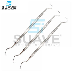 Nuevo instrumento dental de limpieza de dientes de doble extremo de acero inoxidable, juego de sondas dentales de buena calidad de SUAVE SURGICAL INSTRUMENTS - Product Image 5